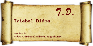Triebel Diána névjegykártya
